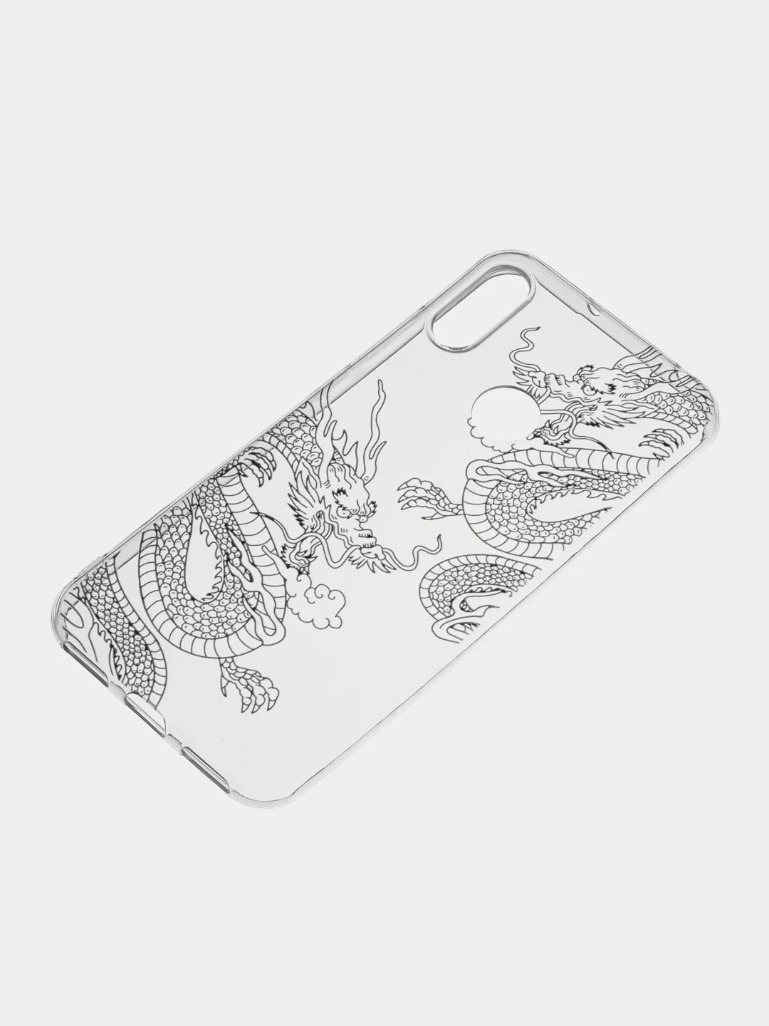 Пудровый силиконовый чехол на Honor 8A/8A Pro/Huawei Y6 2019/Y6s / Хонор 8А прозрачный, с рисунком