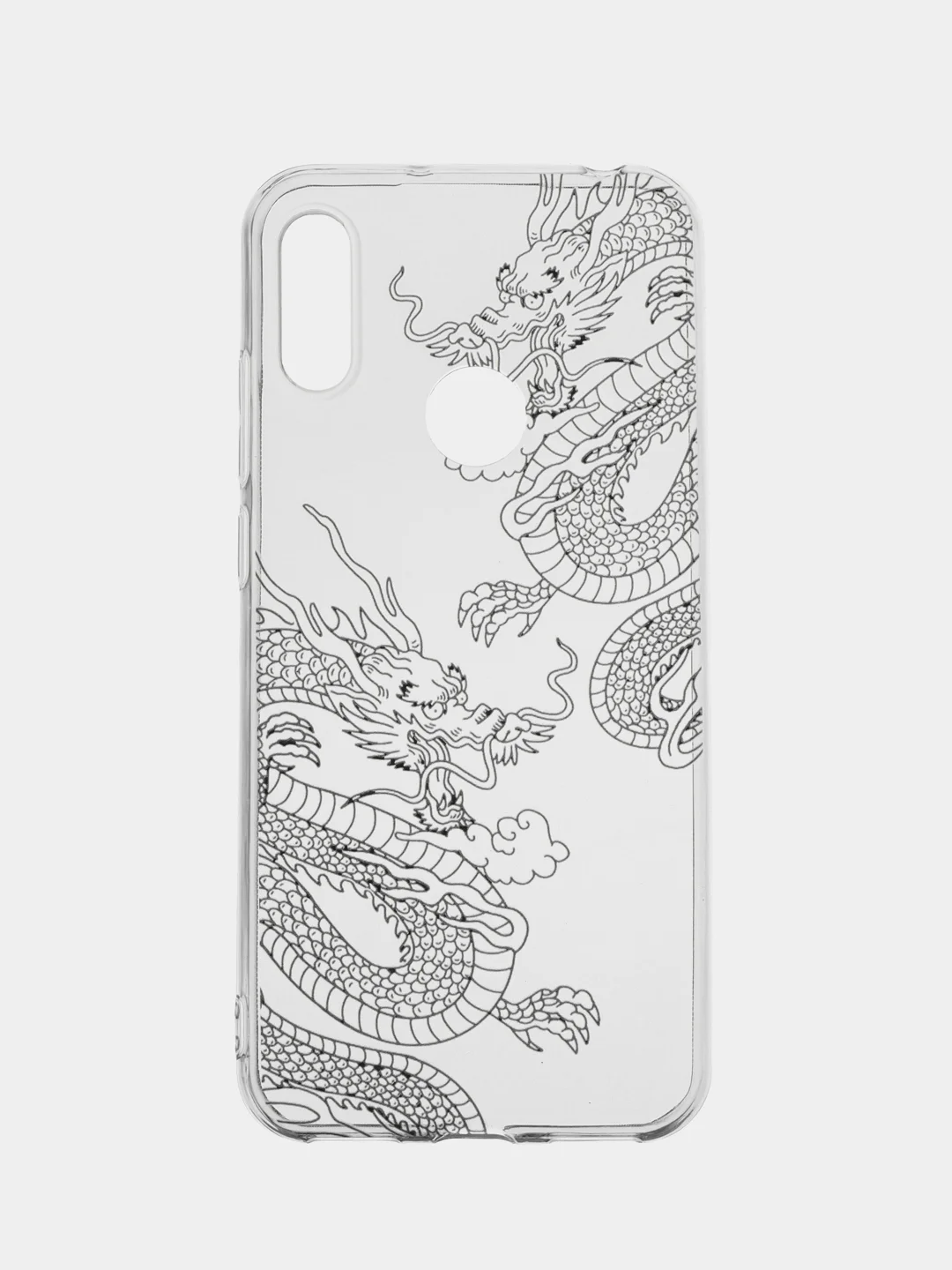 Пудровый силиконовый чехол на Honor 8A/8A Pro/Huawei Y6 2019/Y6s / Хонор 8А прозрачный, с рисунком