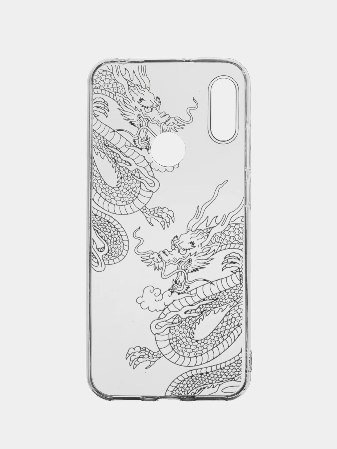 Пудровый силиконовый чехол на Honor 8A/8A Pro/Huawei Y6 2019/Y6s / Хонор 8А прозрачный, с рисунком