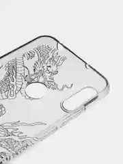 Пудровый силиконовый чехол на Honor 8A/8A Pro/Huawei Y6 2019/Y6s / Хонор 8А прозрачный, с рисунком