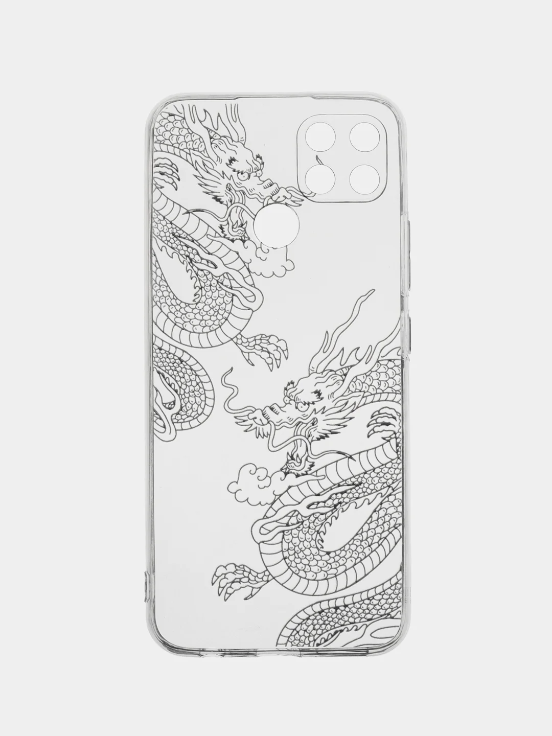 Пудровый силиконовый чехол на Oppo Realme C25/C25s / Оппо Реалми С25/C25s прозрачный, с рисунком
