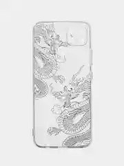Пудровый силиконовый чехол на Oppo Realme C25/C25s / Оппо Реалми С25/C25s прозрачный, с рисунком