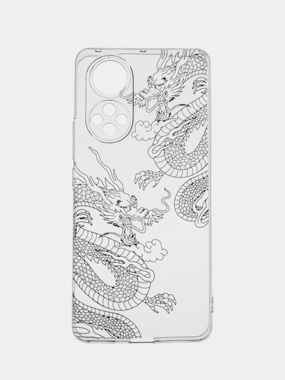 Пудровый чехол на Huawei Nova 9/Honor 50 / Хуавей Нова 9/Хонор 50 прозрачный, с рисунком