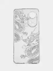 Пудровый чехол на Huawei Nova 9/Honor 50 / Хуавей Нова 9/Хонор 50 прозрачный, с рисунком