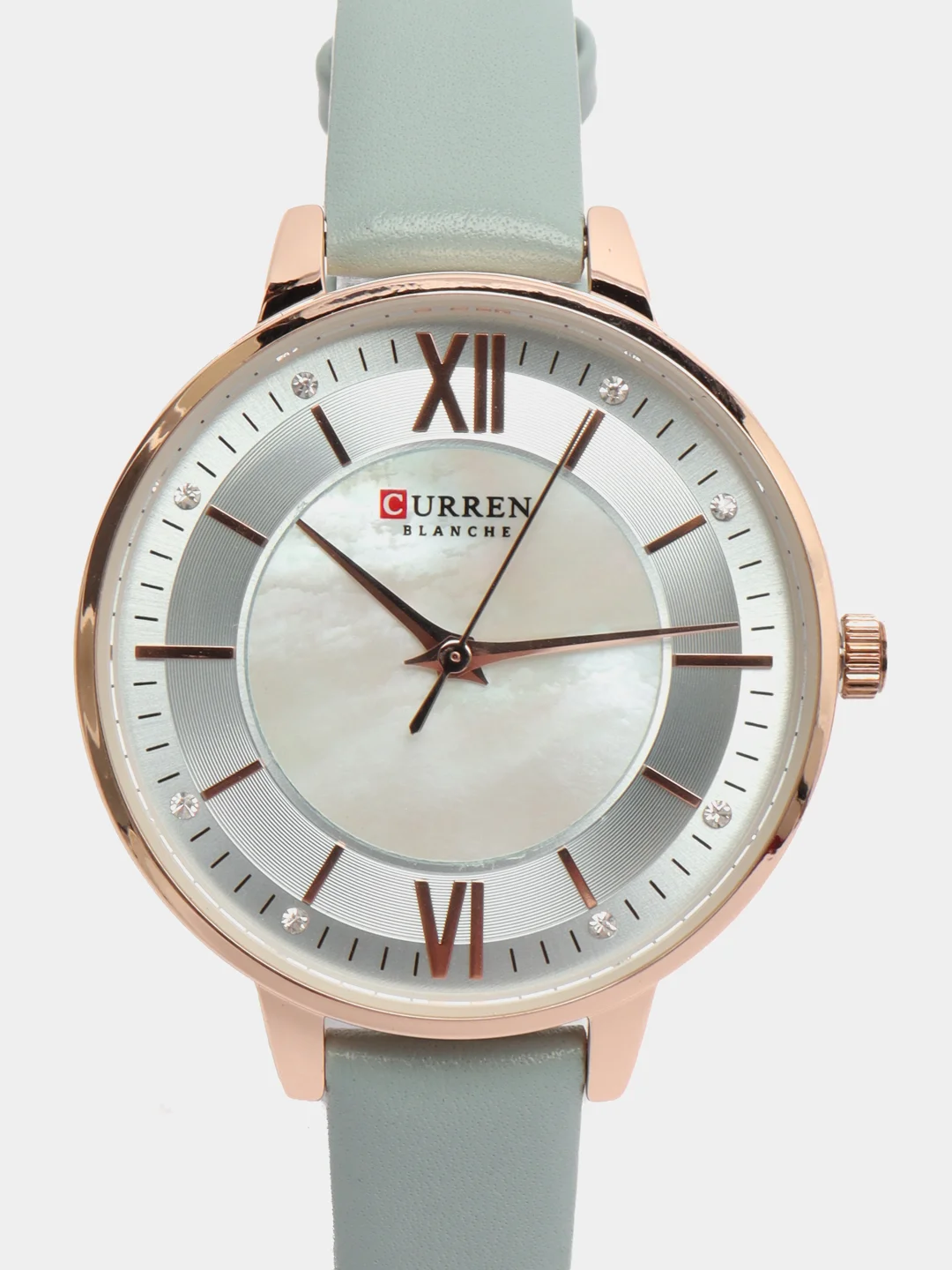Голубой женские наручные часы Curren 9080 в подарочной упаковке