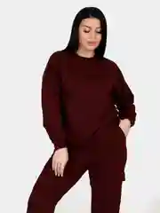 Тёмно-бордовый костюм женский спортивный: худи, брюки