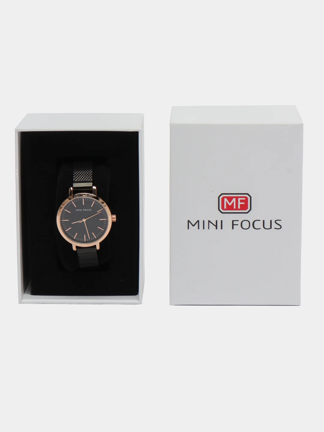 Черный женские наручные часы Mini Focus MF0261L, в подарочной упаковке