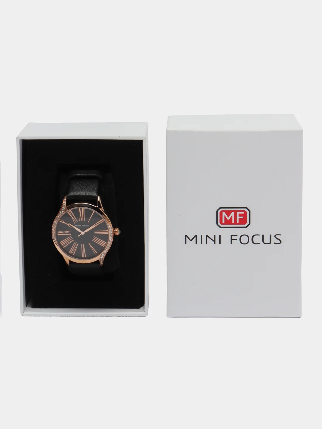 Черный женские наручные часы Mini Focus MF0259L, в подарочной упаковке