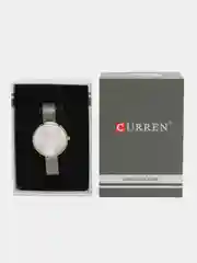 Серебряный женские наручные часы Curren 9030 в подарочной упаковке