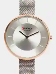 Серебряный женские наручные часы Curren 9030 в подарочной упаковке