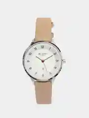 Бежевый женские наручные часы Curren 9035 c календарём в подарочной упаковке