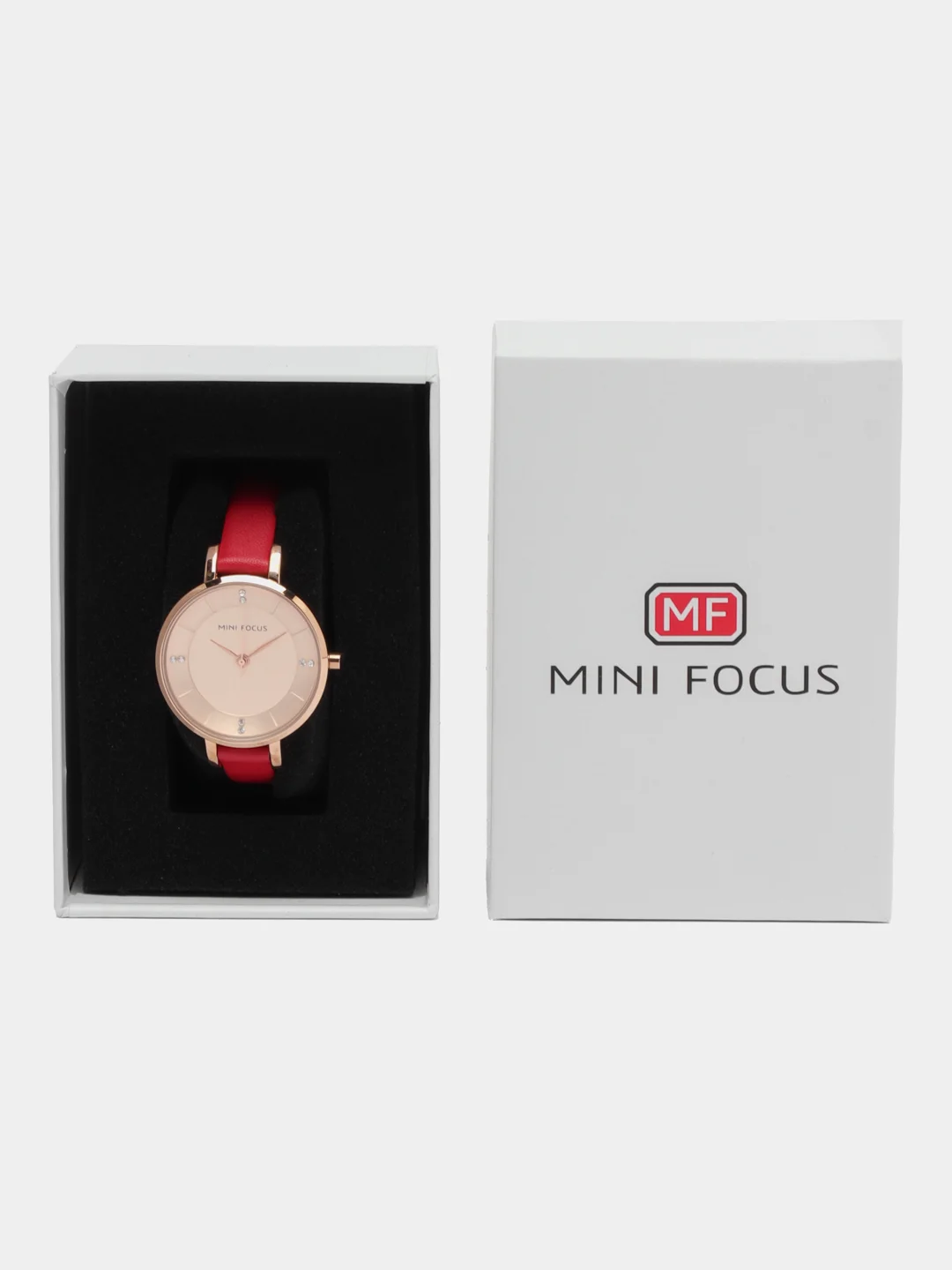 Красный женские наручные часы Mini Focus MF0255L, в подарочной упаковке