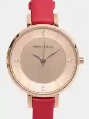 Красный женские наручные часы Mini Focus MF0255L, в подарочной упаковке