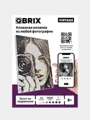 Алмазная мозайка Qbrix Vintage А4 на подрамнике по любой фотографии
