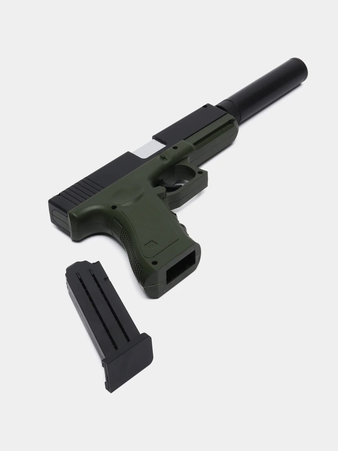 Пистолет игрушечный Глок, перезаряжаемый Glock, с гильзами и мягкими EVA пулями