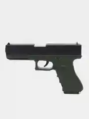 Пистолет игрушечный Глок, перезаряжаемый Glock, с гильзами и мягкими EVA пулями