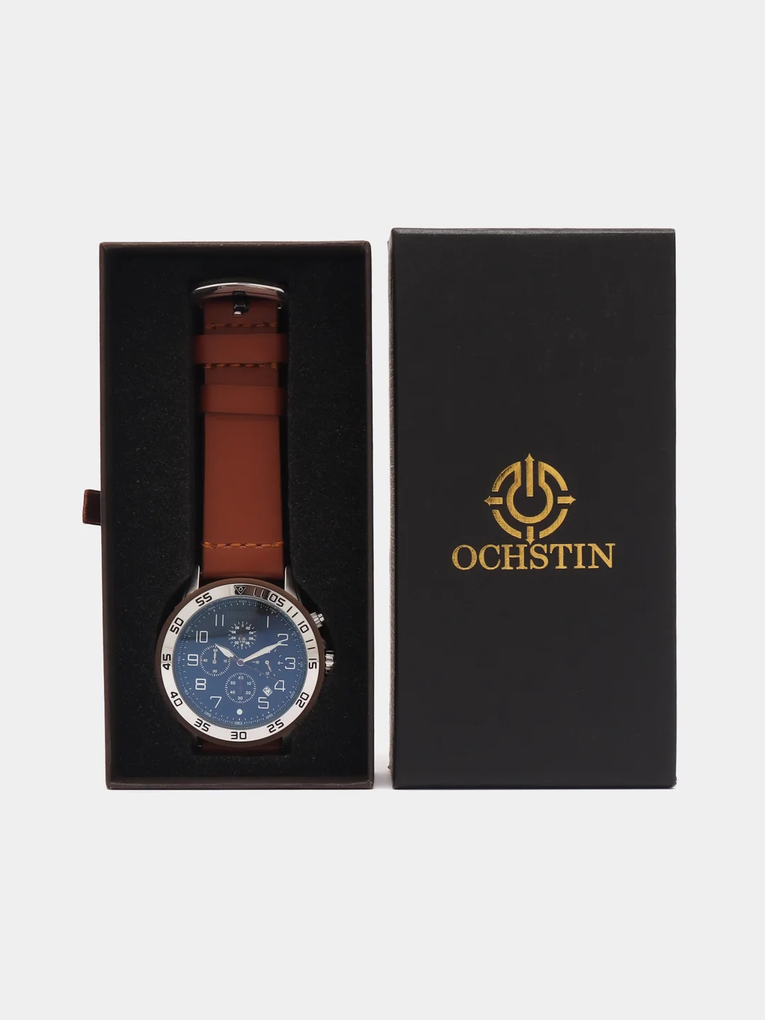 Карамельный мужские наручные часы Ochstin 6068B с хронографом в подарочной упаковке