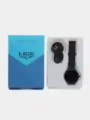 Черный наручные смарт часы, Smart Watch Lige BW0172 в подарочной упаковке