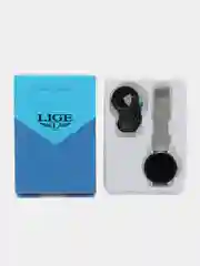 Серебряный наручные смарт часы, Smart Watch Lige BW0172 в подарочной упаковке
