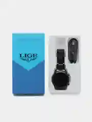 Черный наручные смарт часы, Smart Watch, Lige BW0189 в подарочной упаковке
