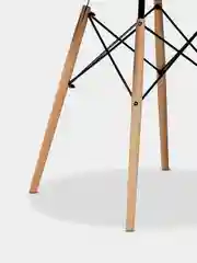 Стол обеденный Brabix Eames T-01, круглый, диаметр 80 см, опоры дерево, пластик, белый