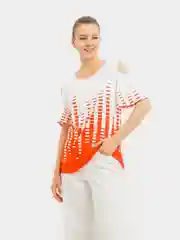 Красный футболка женская