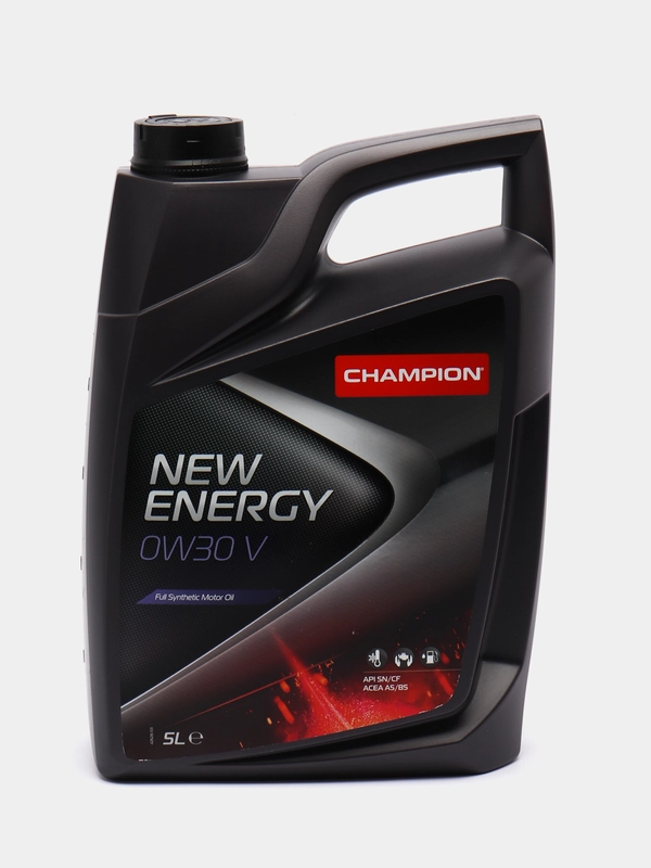 Автомобильное моторное масло Champion New Energy, синтетическое, 5 литров, 0W30