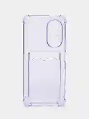 Лавандовый силиконовый чехол для Huawei nova 9 SE (Хуавей нова 9 СЕ), прозрачный, с карманом для карт