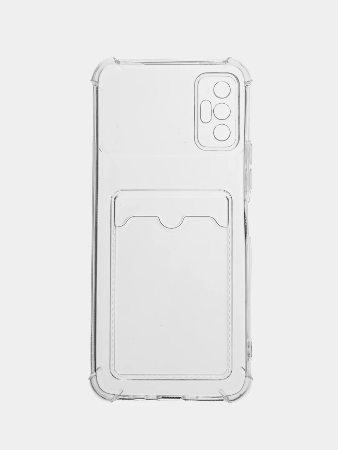 Прозрачный силиконовый чехол для Tecno Spark 8P (Техно Спарк 8П), с карманом для карт, прозрачный
