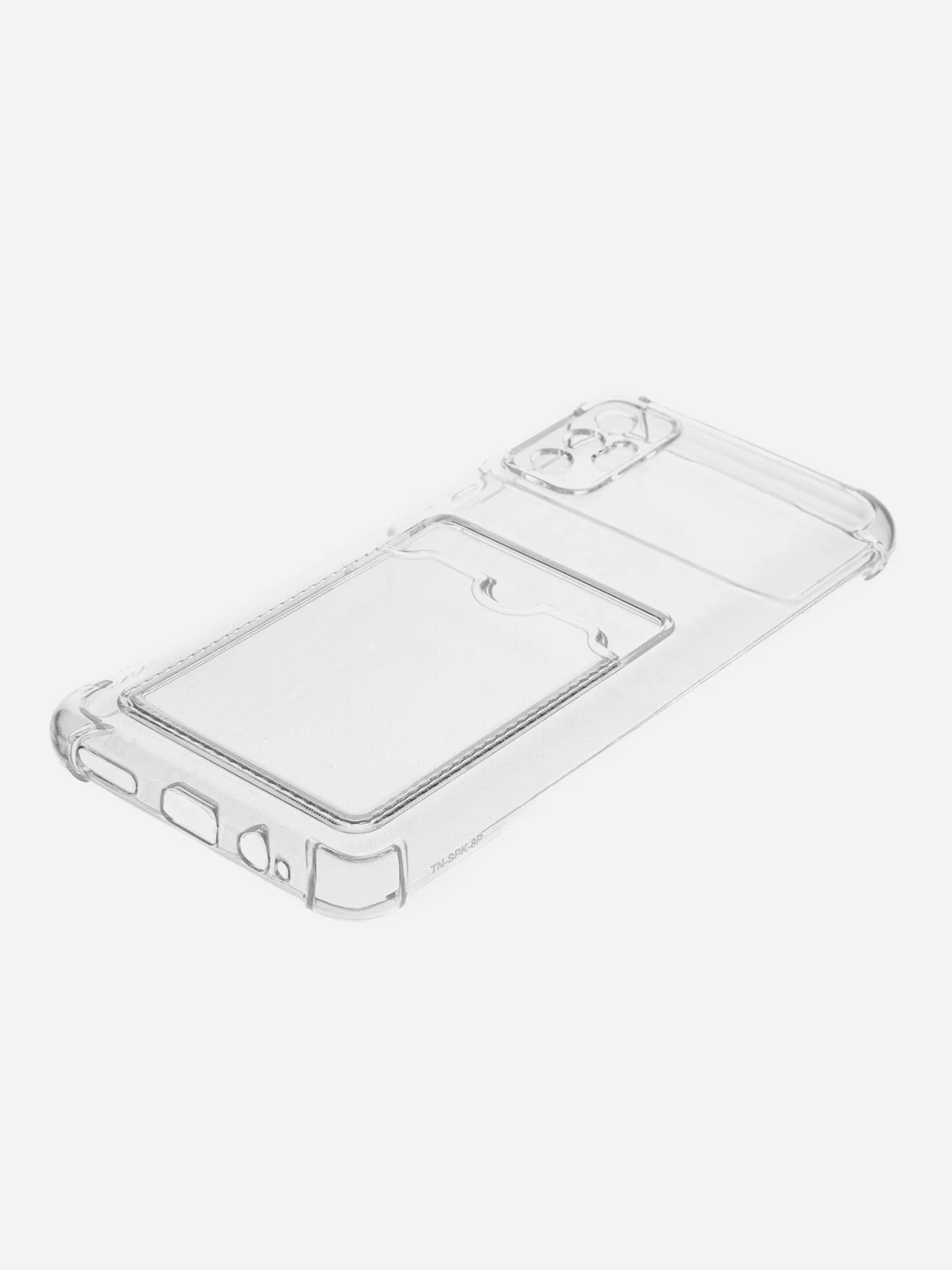 Прозрачный силиконовый чехол для Tecno Spark 8P (Техно Спарк 8П), с карманом для карт, прозрачный