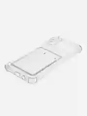 Прозрачный силиконовый чехол для Tecno Spark 8P (Техно Спарк 8П), с карманом для карт, прозрачный