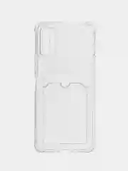 Прозрачный силиконовый чехол для Tecno Spark 8P (Техно Спарк 8П), с карманом для карт, прозрачный