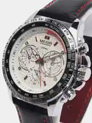 Белый мужские наручные часы Megir ML1010G, с хронографом, в подарочной упаковке