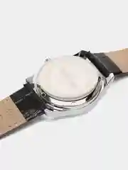Черный женские наручные часы Skmei 6911 с кожаным ремешком и камнями
