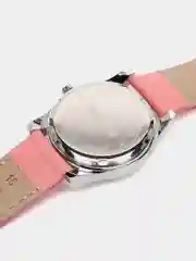 Розовый женские наручные часы Skmei 6911 с кожаным ремешком и камнями