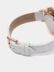 Белый женские наручные часы Skmei 1397 с кожаным ремешком