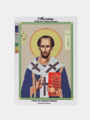 Рисунок на ткани для вышивания бисером "Иоанн Златоуст", размер 21*29 см