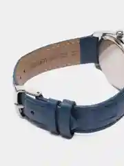 Синий женские наручные часы Skmei 6911 с кожаным ремешком и камнями
