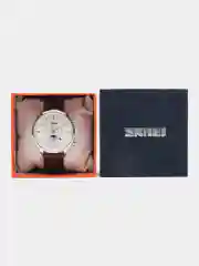 Серебряный мужские наручные часы Skmei 9117 в подарочной упаковке