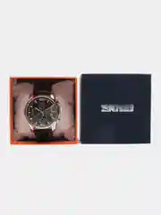 Желтый мужские наручные часы Skmei 9106 с  хронографом в подарочной упаковке