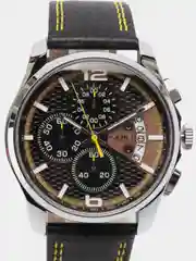 Желтый мужские наручные часы Skmei 9106 с  хронографом в подарочной упаковке