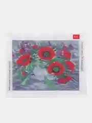 Алмазная мозаика картина вышивка из страз 30x40 см, ОСТРОВ СОКРОВИЩ "Букет маков", 662572