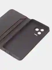 Черный чехол-книжка GQ для Infinix Note 12 Pro 4G / Infinix Note 12 2023, кожа