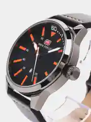 Оранжевый мужские наручные часы Mini Focus MF0021G с календарём, в подарочной упаковке