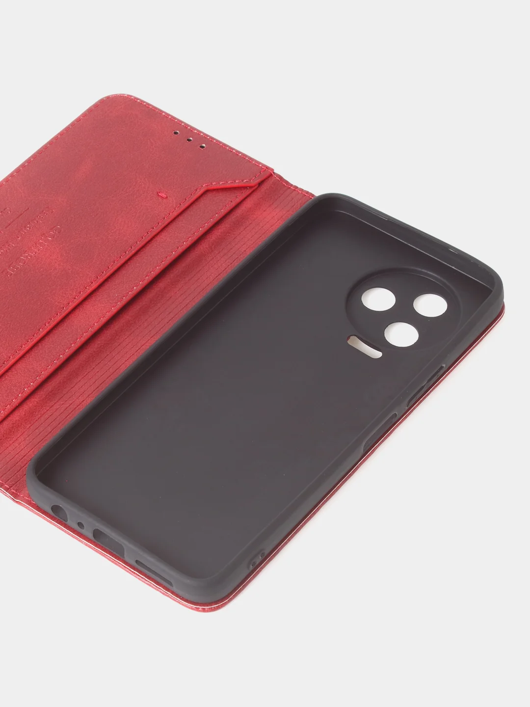 Красный чехол-книжка GQ для Infinix Note 12 Pro 4G / Infinix Note 12 2023, кожа