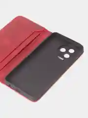Красный чехол-книжка GQ для Infinix Note 12 Pro 4G / Infinix Note 12 2023, кожа