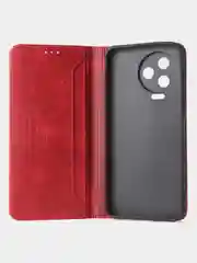 Красный чехол-книжка GQ для Infinix Note 12 Pro 4G / Infinix Note 12 2023, кожа