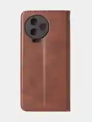 Коричневый чехол-книжка GQ для Infinix Note 12 Pro 4G / Infinix Note 12 2023, кожа