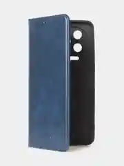 Синий чехол-книжка GQ для Infinix Note 12 Pro 4G / Infinix Note 12 2023, кожа