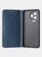 Синий чехол-книжка GQ для Infinix Note 12 Pro 4G / Infinix Note 12 2023, кожа